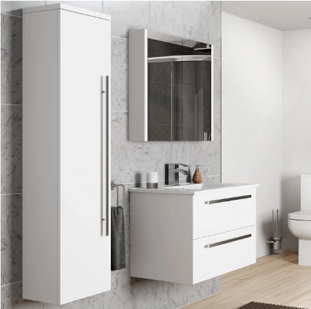 Kartell K-VIT Purity Wall Mounted Side Unit- Gloss White (FUR090PU)