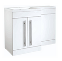 Kartell K-VIT Matrix 2 Door L-Shaped Furniture Pack 1100mm, Left Hand - White Gloss