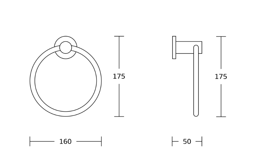 Kartell K-VIT Plan Towel Ring Chrome (ACC125)