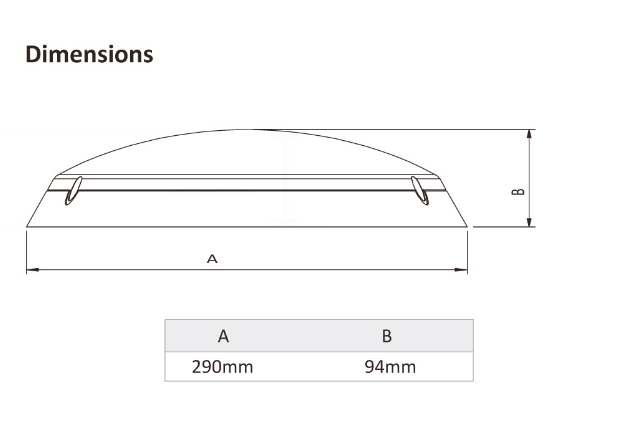 AKW LED Sealed Bathroom Light 18W (30080)