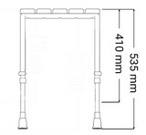 AKW Wooden Fold Up Slatted Shower Stool (05080)