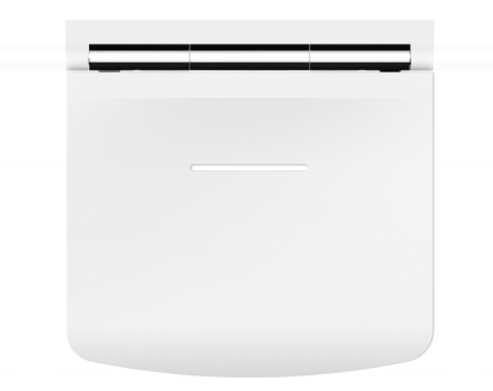 AKW Onyx Fold Up Shower Seat with Adjustable Leg -White (02810WH-LS)