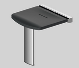 AKW Onyx Fold Up Shower Seat - Black (02801BK-LS)