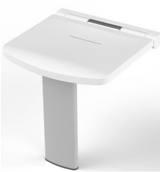 AKW Onyx Compact Fold-Up Shower Seat With Leg - White (02802WH-LS)