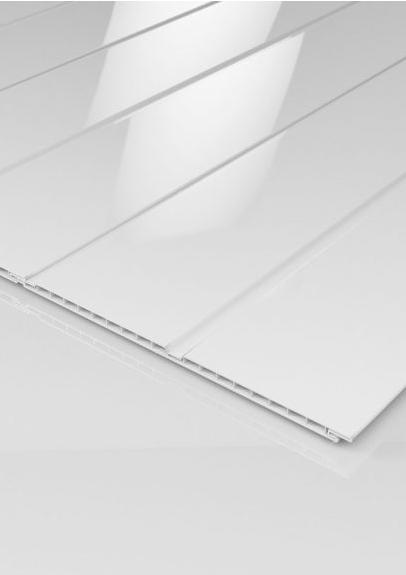 PVC Double Gloss White Ceiling Panels, 4 Pack, 2700mm x 250mm