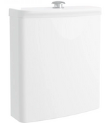 AKW Navlin Low Level Cistern With Raised Push Button Flush & Flush Pipe (23549)