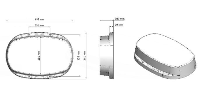 AKW Toilet Plinth 100mm High SMC (25043S)