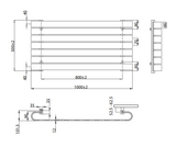 Kartell K-VIT Denver Designer Radiator 1000x500mm Textured Grey and White Gloss (DEN500-1000A)(DEN500-1000WT)