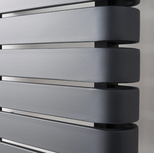 Kartell K-VIT Denver Designer Radiator 1000x500mm Textured Grey and White Gloss (DEN500-1000A)(DEN500-1000WT)