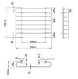Kartell K-VIT Denver Designer Radiator 600x500mm Textured Grey and White Gloss (DEN500-600A)(DEN500-600WT)