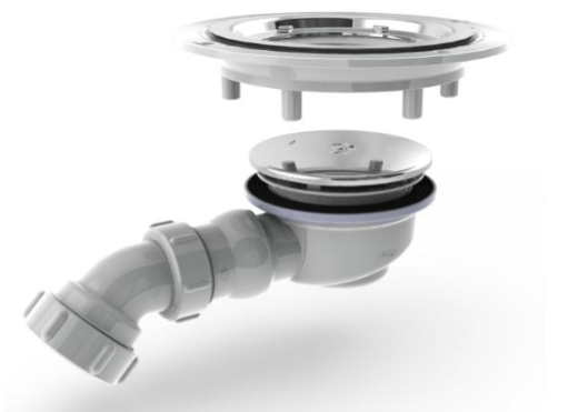 AKW GW90 Low Depth TFWA Tuff Form Waste Adaptor with Low Depth GW90 Waste (25409 & 25404)