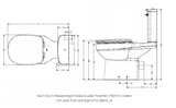 AKW Navlin Doc M Raised Height Close Coupled Toilet Pan 750mm Projection (23590)