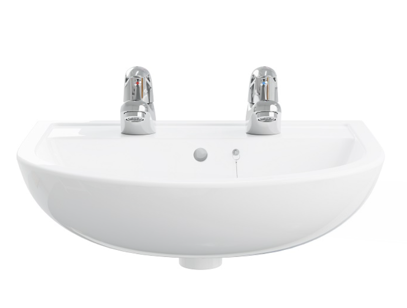 AKW Navlin Wash Basin Pack with Pedestal & Lever Taps, photo 7
