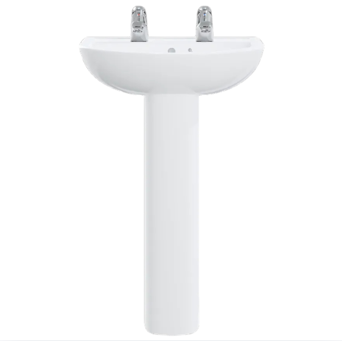 AKW Navlin Wash Basin Pack with Pedestal & Lever Taps