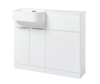 Kartell K-VIT Fusion P-Shaped 1010mm 2 Door Furniture Pack Gloss White, Left Hand (FU500DO-W - FUS1010LH FU500WC-W - ACC001N)