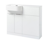 Kartell K-VIT Fusion P-Shaped 1010mm 2 Door Furniture Pack Gloss White, Left Hand (FU500DO-W - FUS1010LH FU500WC-W - ACC001N)