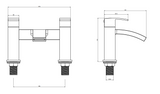 Kartell K-VIT Flair Bath Filler Chrome (TAP004FLJ)