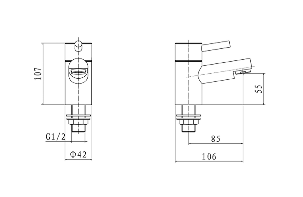 Kartell K-VIT Plan Pair Basin Pillar Taps Chrome (TAP015PL)