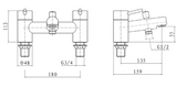 Kartell K-VIT Plan Bath Shower Mixer Chrome (TAP012PL)