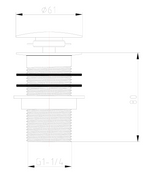 Kartell K-VIT Click Basin Waste Unslotted – Chrome (WAS002)