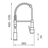 Kartell K-VIT Dual Spout Kitchen Sink Mixer with Pull Out Spray – Chrome (KST002)