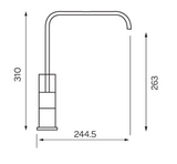 Kartell K-VIT Kitchen Sink Mixer Tap Chrome (KST006)