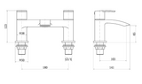Kartell K-VIT Nero Curve Bath Filler Matt Black (TAP292CN)