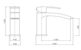 Kartell K-VIT Curve Mono Basin Mixer Chrome (TAP280CU)