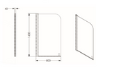 AKW Curved Top Bath Shower Screen, photo 8
