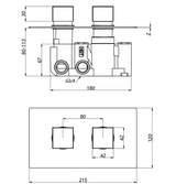 Kartell K-VIT Pure Option 3 Thermostatic Concealed Shower with Slide Rail Kit & Overhead Drencher (SHO027PR-SHO070CU-SHO091OE-SHO073CU)