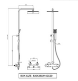 Kartell K-VIT Pure Option 5 Thermostatic Shower with Overhead Drencher & Sliding Handset (SHO030PR)