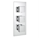 Kartell K-VIT Pure Option 6 Triple Thermostatic Concealed Shower with Slide Rail Kit & Overhead Drencher (SHO025PU-SHO070CU-SHO091OE-SHO073CU)