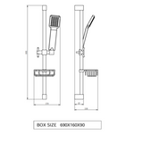 Kartell K-VIT Pure Option 6 Triple Thermostatic Concealed Shower with Slide Rail Kit & Overhead Drencher (SHO025PU-SHO070CU-SHO091OE-SHO073CU)