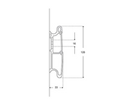Pressalit PLUS Wall Track for Horizontal Mounting 1800mm Anthracite Grey R9818112