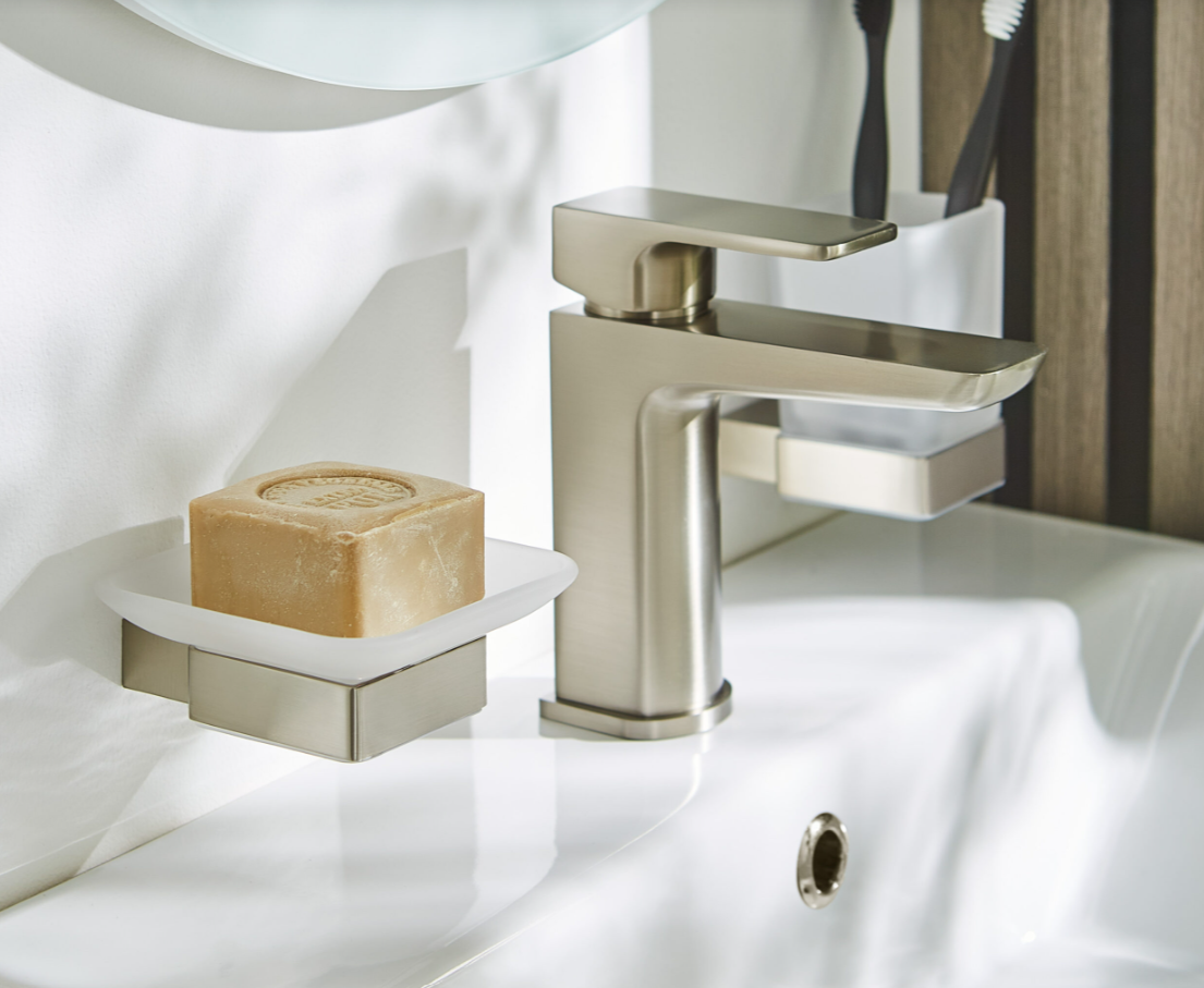 Kartell K-VIT Premium Soap Dish Holder – Brushed Nickel (ACC326)
