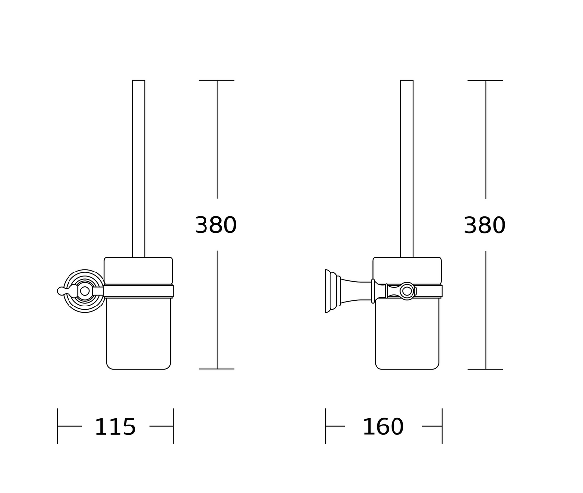 Kartell K-VIT Astley Toilet Brush & Holder – Chrome (ACC149)