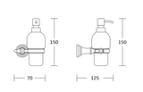 Kartell K-VIT Astley Soap Dispenser & Holder – Chrome (ACC148)
