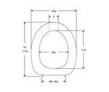 Pressalit Toilet Seat Dania Without Cover Grey (R27112-D92999)