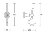 Kartell K-VIT Astley Robe Hook – Chrome (ACC142)