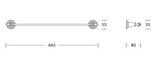 Kartell K-VIT Astley Single Towel Bar – Chrome (ACC140)