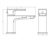 Kartell K-VIT Kolt Mini Mono Basin Mixer Brushed Nickel (TAP332KBN)