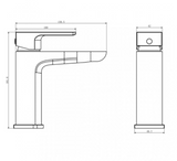 Kartell K-VIT Kolt Mono Basin Mixer Brushed Nickel (TAP330KBN)