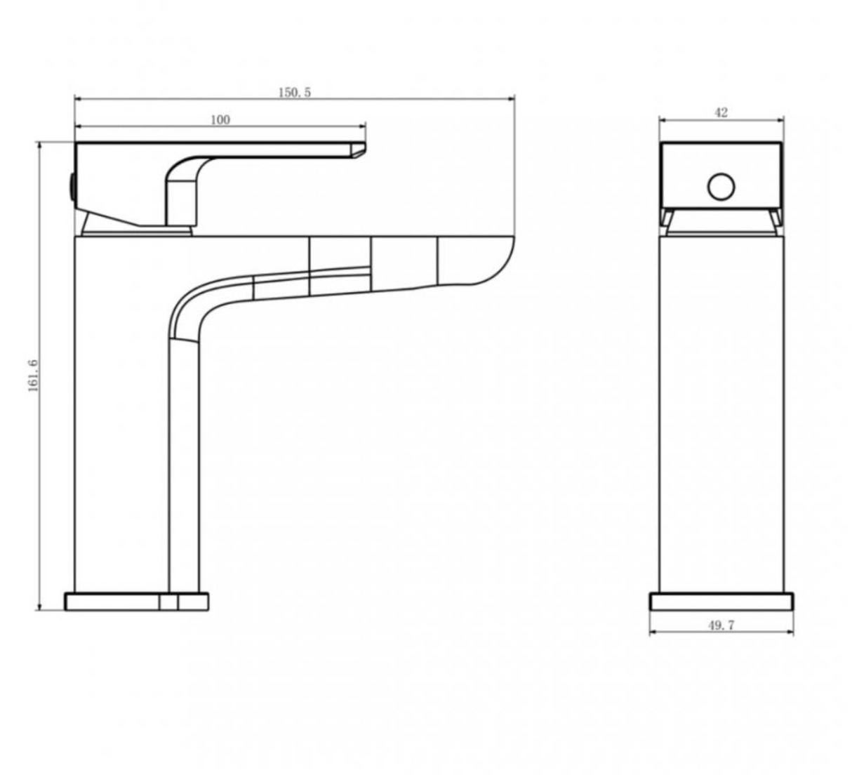 Kartell K-VIT Kolt Hi-Rise Mono Basin Mixer Brushed Nickel (TAP331KBN)