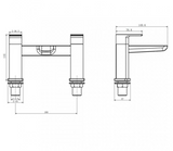 Kartell K-VIT Kolt Bath Filler Brushed Nickel (TAP334KBN)