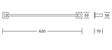 Kartell K-VIT Pure Towel Bar – Chrome (ACC160)