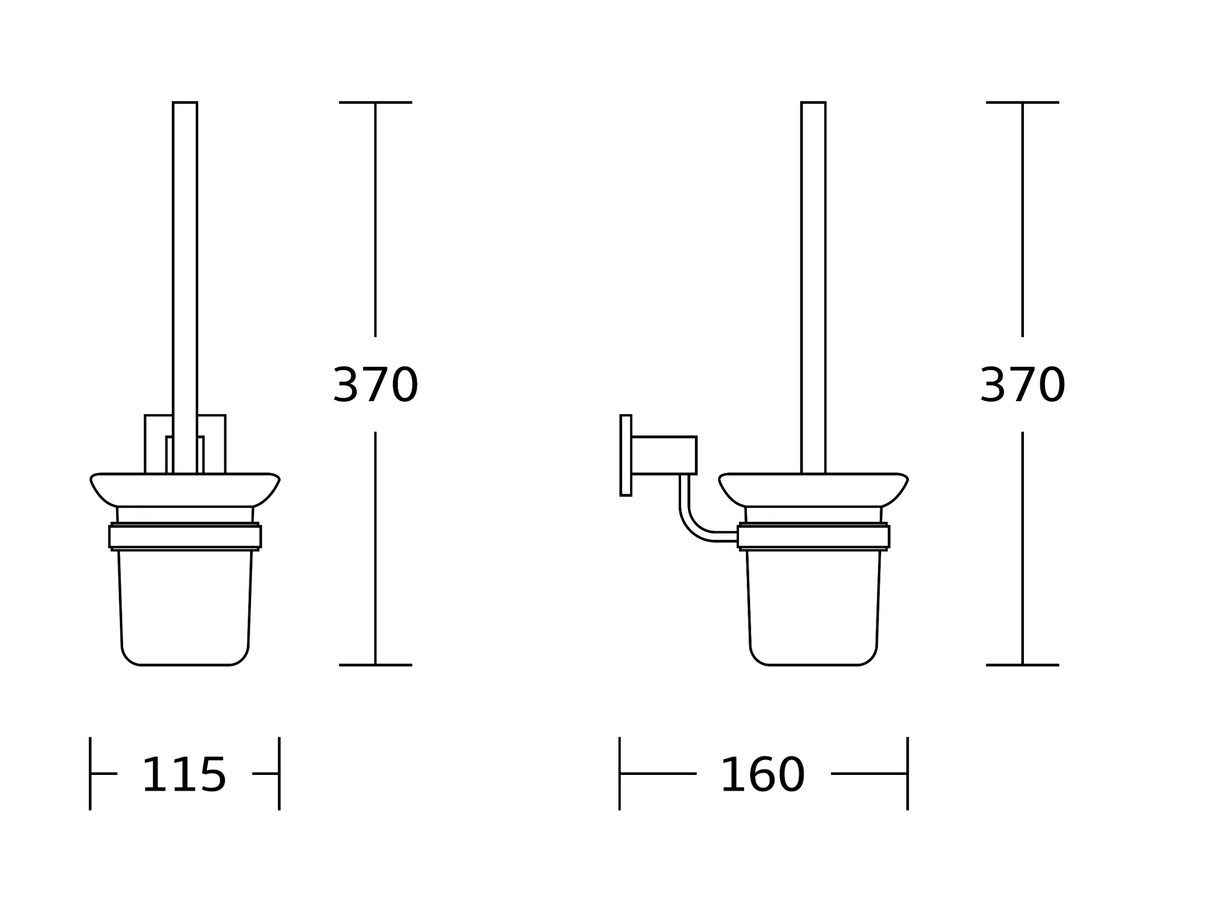 Kartell K-Vit Pure Toilet Brush and Holder Chrome (ACC168)