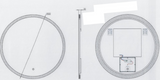 Kartell K-VIT Burleigh 800mm Round Mirror with White Acrylic Edge (BUW80)