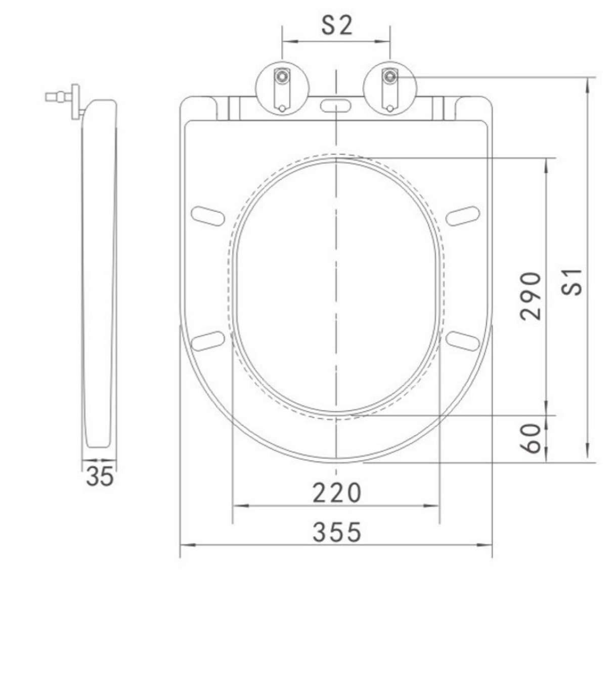 Kartell K-VIT Kameo Rimless Wall Hung WC Pan (Cistern & Seat Options)- White Gloss (POT539KA)