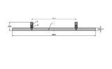 Kartell K-VIT Purity Handle Polished Chrome and Matt Black to Fit 300mm Cloakroom Unit) (HAN002)(HAN003)