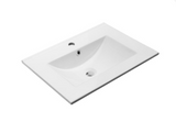 Kartell K-VIT Purity 600mm Wall Mounted 2 Drawer Unit With Ceramic Basin - Storm Grey Gloss (FUR026PU-FUR057PU)